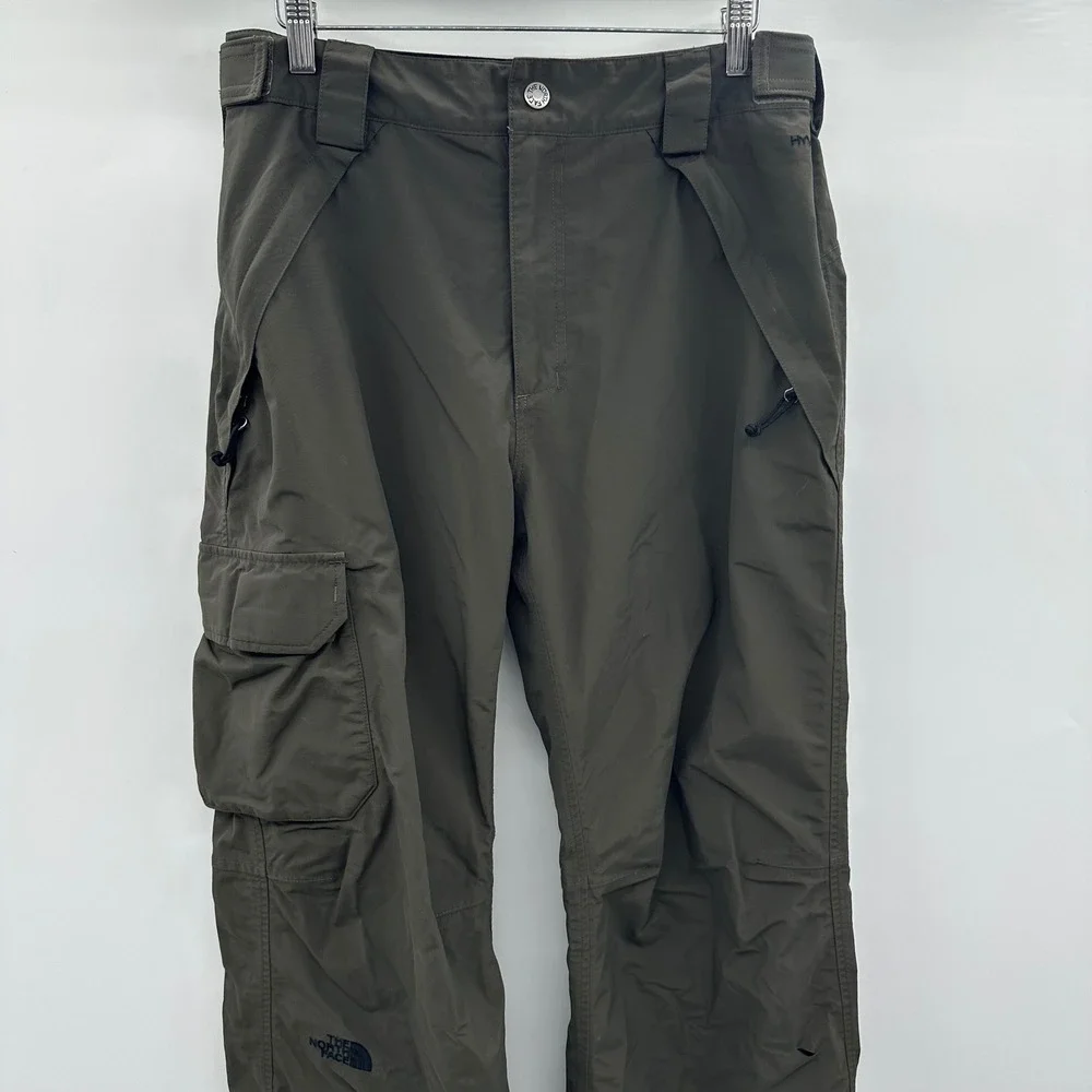 The North Face Mens HyVent Snow Pants Olive Green Cargo Ski Snowboard Medium